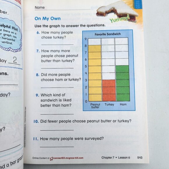 NEW My Math Grade 1 Book 1st Grade Volume 2 McGraw-Hill Elementary Math Connects - Picture 11 of 16